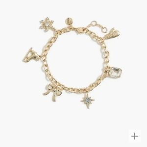 NWT J. Crew Chain Link Bracelet with Holiday Charms